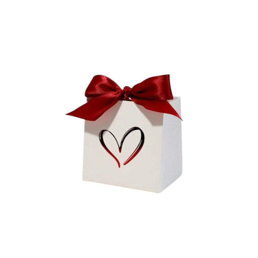 Cutiuta pentru cadou, alba, cu autoformare, 7 cm x 7 cm x 5 cm - Pursehuit.ro