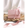 Cutiuta pentru cadou, roz, cu autoformare, stil gentuta cu perle, 9 cm x 6 cm - Pursehuit.ro