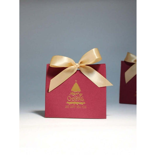 Cutiuta pentru cadou, visinie, cu autoformare, 10 cm x 11.5 cm x 4.5 cm