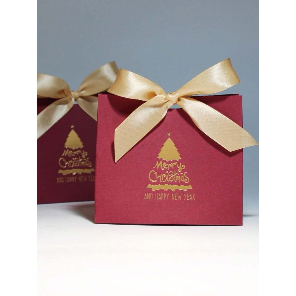 Cutiuta pentru cadou, visinie, cu autoformare, 10 cm x 11.5 cm x 4.5 cm