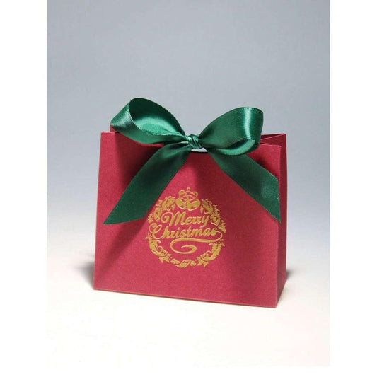 Cutiuta pentru cadou, visinie, funda verde, cu autoformare, 10 cm x 11.5 cm x 4.5 cm - Pursehuit.ro