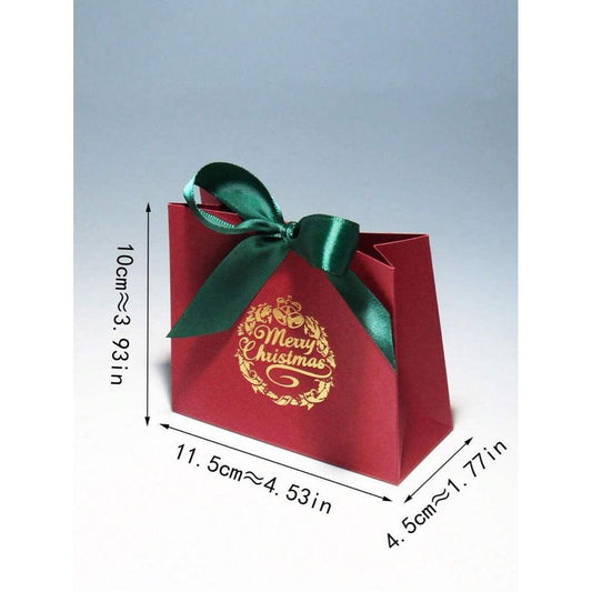 Cutiuta pentru cadou, visinie, funda verde, cu autoformare, 10 cm x 11.5 cm x 4.5 cm - Pursehuit.ro