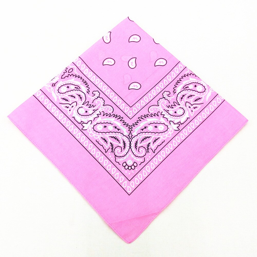 Esarfa tip bandana, roz, patrata, cu imprimeu, Idalia C1