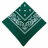 Esarfa tip bandana, verde, patrata, cu imprimeu, Iana C1