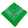 Esarfa tip bandana, verde, patrata, cu imprimeu, Inda C1