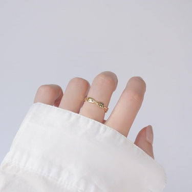 Inel auriu, reglabil, suflat cu aur 14k, Annamary C5 - Pursehuit.ro