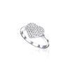 Inel din argint 925, rodiat, forma de inima, cu pietre din zirconiu, Noora C1