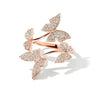 Inel rose gold, reglabil, cu pietre din zirconiu, Zorka C6 - Pursehuit.ro