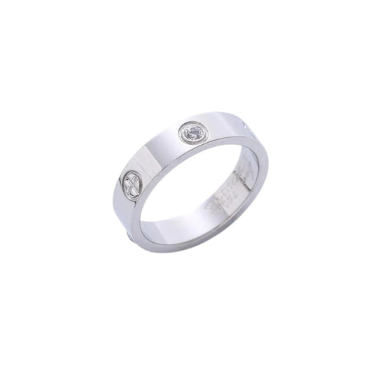 Inel argintiu, LOVE, din otel inoxidabil, suflat cu aur 18k, cu pietre din zirconiu, Percy C8