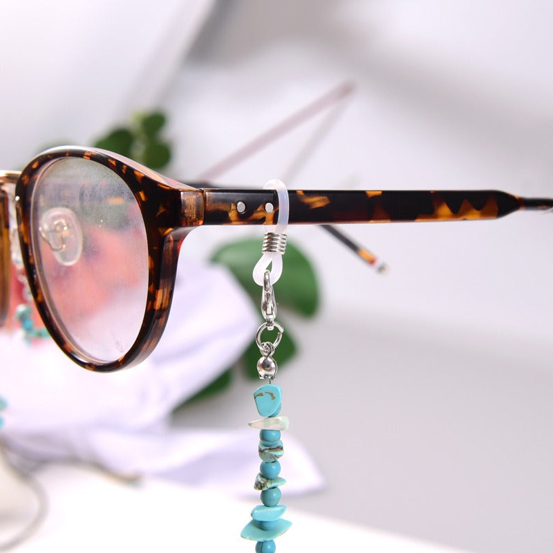 Lant de ochelari, cu pietre turquoise, Sunita C2