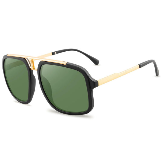 Ochelari de soare, aurii, patrati, Briana C8 - Pursehuit.ro