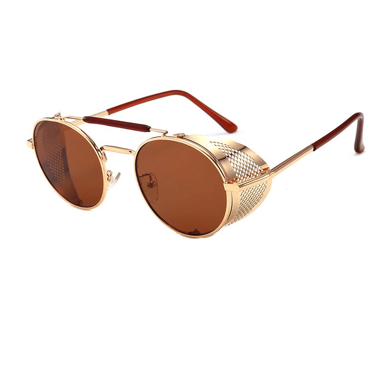 Ochelari de soare, aurii, rotunzi, aviator, Iana C7 - Pursehuit.ro