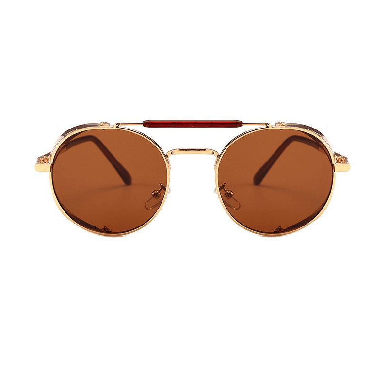 Ochelari de soare, aurii, rotunzi, aviator, Iana C7 - Pursehuit.ro