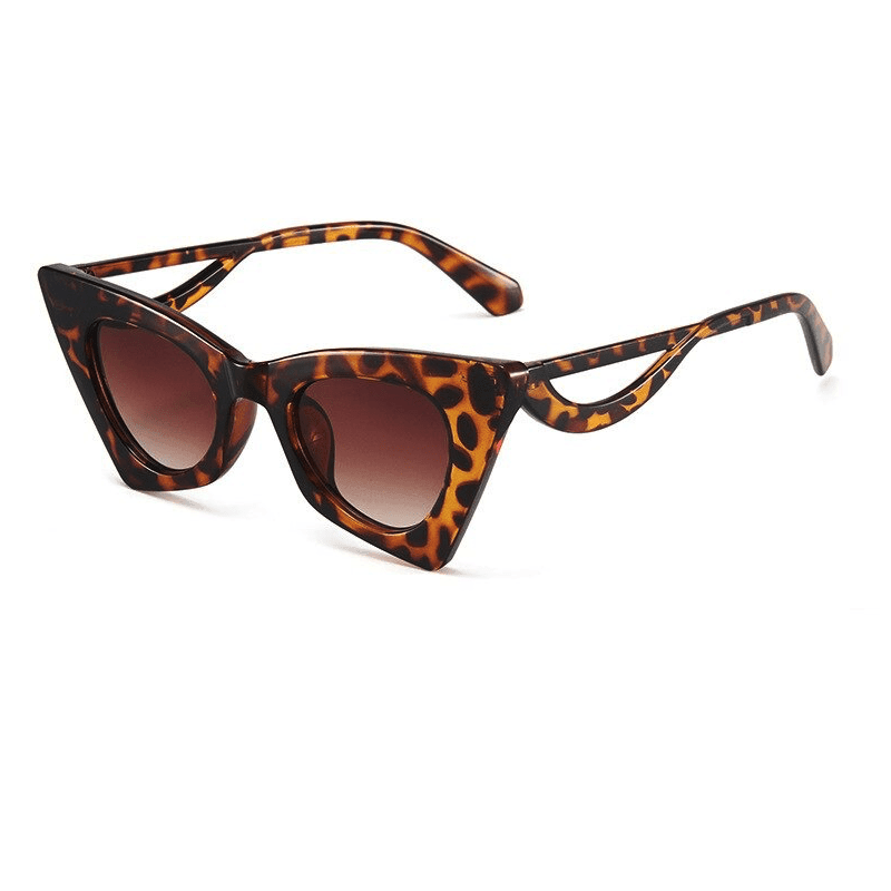 Ochelari de soare, maro, animal print, cat-eye, Herta C7 - Pursehuit.ro