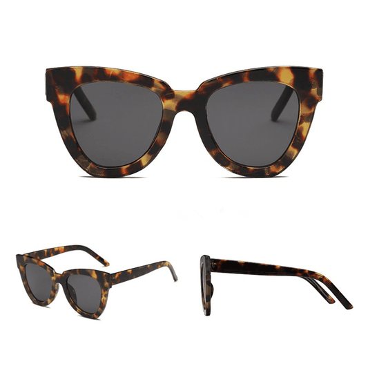 Ochelari de soare, maro, animal print, cat-eye, Hope C7 - Pursehuit.ro