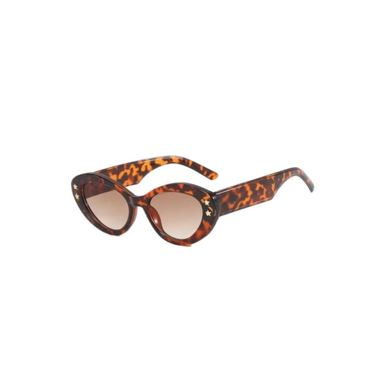 Ochelari de soare, maro, cat-eye, animal print, Sake C1 - Pursehuit.ro