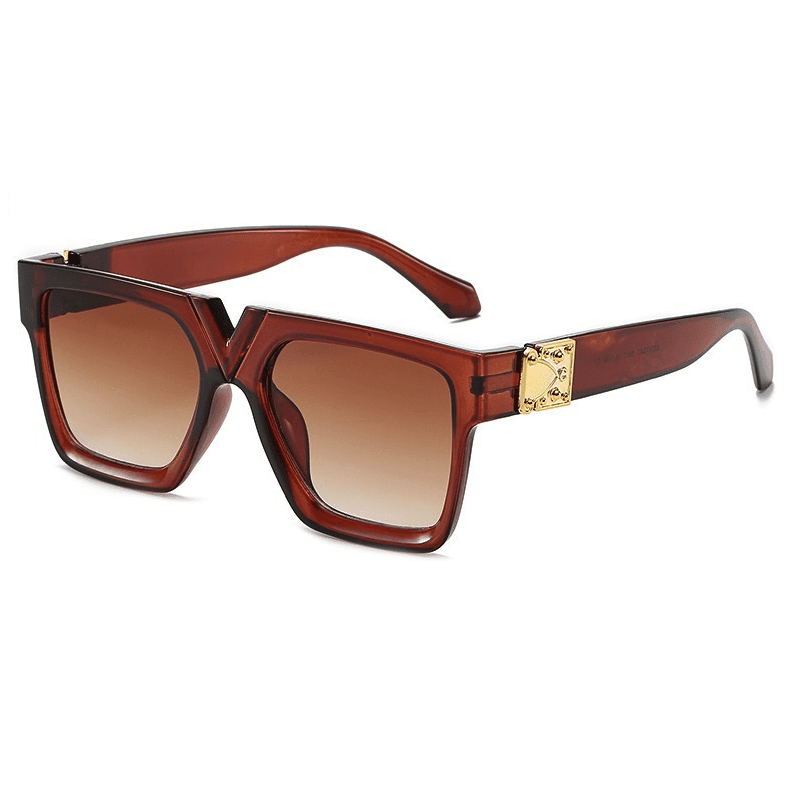 Ochelari de soare, maro, patrati, Francine C2 - Pursehuit.ro