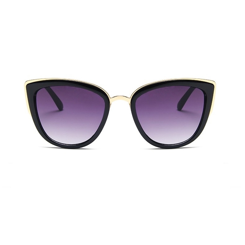 Ochelari de soare, negri, cat-eye, Saida C2