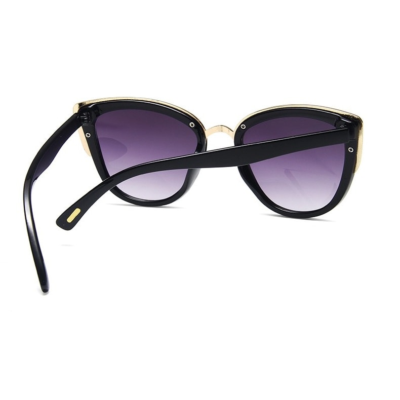 Ochelari de soare, negri, cat-eye, Saida C2