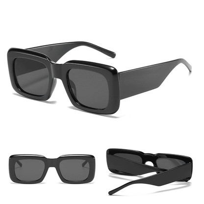 Ochelari de soare, negri, dreptunghiulari, Sadie C1 - Pursehuit.ro