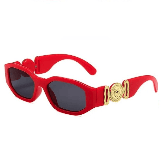 Ochelari de soare, rosii, dreptunghiulari, Mechthild C1 - Pursehuit.ro