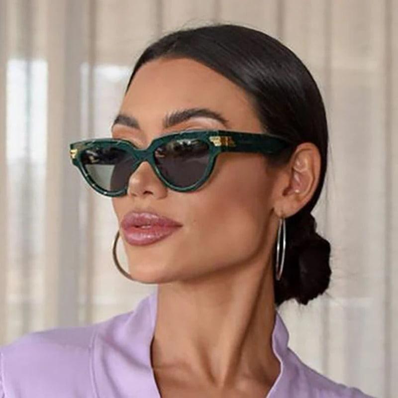 Ochelari de soare, verzi, cat-eye, Arina C1 - Pursehuit.ro