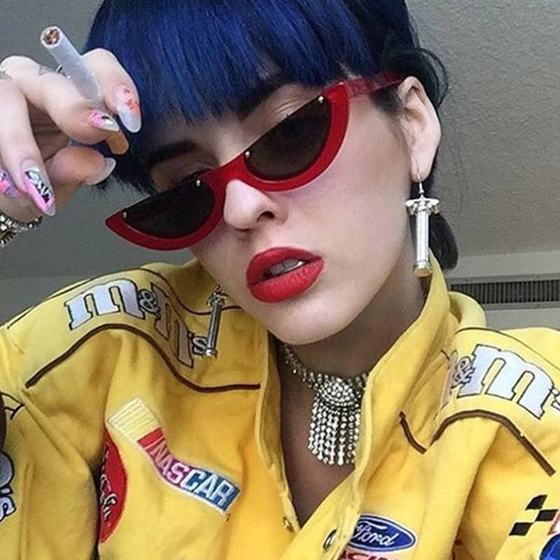 Ochelari de soare, rosii, lentila gri, Jelika C2 - Pursehuit.ro