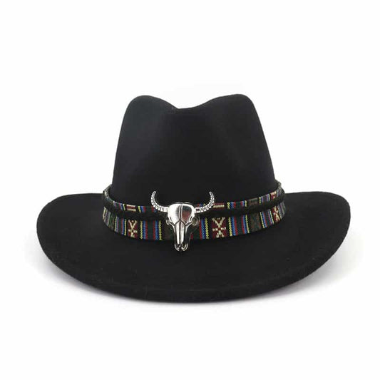 Palarie dama, neagra, stil cowboy, Elisabeta