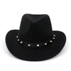 Palarie dama, stil cowboy, neagra, Faia