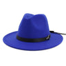 Palarie Fedora, albastra, reglabila, cu accesoriu detasabil, Fanna - Pursehuit.ro