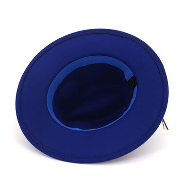 Palarie Fedora, albastra, reglabila, cu accesoriu detasabil, Fanna - Pursehuit.ro