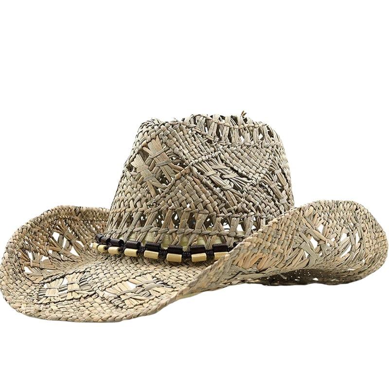 Palarie dama, bej, de vara, stil cowboy, din paie, Adie - Pursehuit.ro