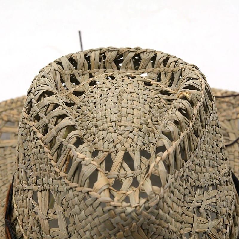 Palarie dama, bej, de vara, stil cowboy, din paie, Adie - Pursehuit.ro