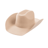 Palarie Fedora, bej nude, din lana, stil cowboy, reglabila, Malena - Pursehuit.ro