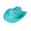 Palarie dama, bleu, de vara, stil cowboy, Gregory