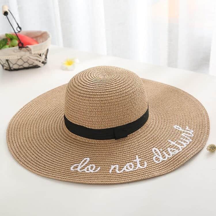 Palarie dama cu bor mare, maron, Do Not Disturb, Layla - Pursehuit.ro