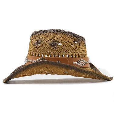 Palarie dama, maro, de vara, stil cowboy, Falka - Pursehuit.ro