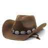 Palarie dama, maro, de vara, stil cowboy, Misha - Pursehuit.ro