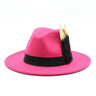 Palarie dama, roz, cu pene, Pixi - Pursehuit.ro