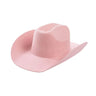 Palarie dama, roz, din lana, stil cowboy, Malan - Pursehuit.ro