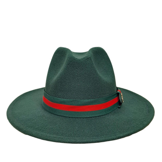 Palarie verde inchis, handmade, reglabila, cu accesoriu detasabil, Sigurd - Pursehuit.ro