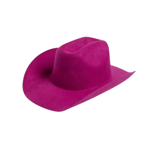 Palarie Fedora, mov, din lana, stil cowboy, reglabila, Hedi