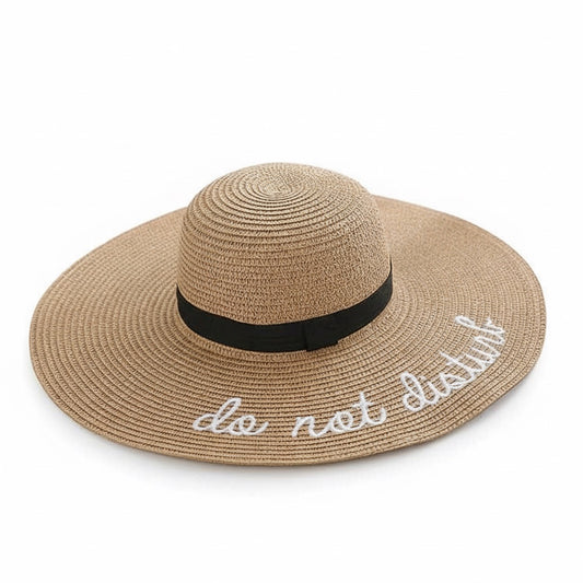 Palarie dama cu bor mare, maron, Do Not Disturb, Layla