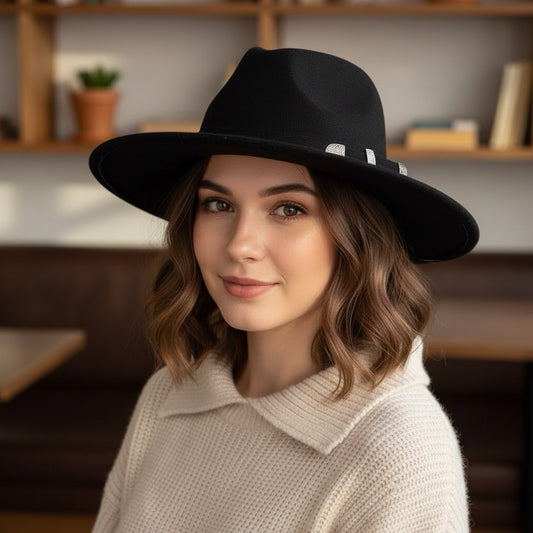 Palarie dama, neagra, Elisabeht