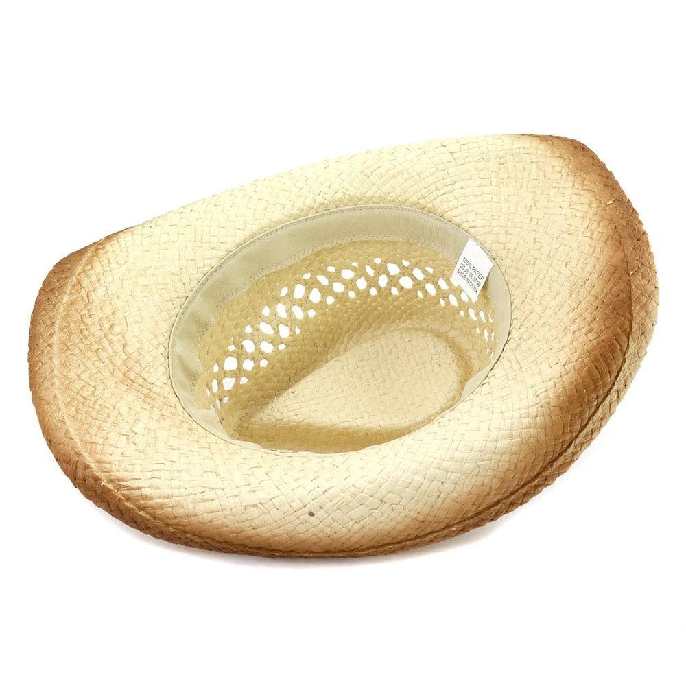 Palarie dama, stil cowboy, bej, din paie, Lavinia - Pursehuit.ro