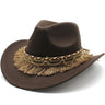 Palarie maro, stil cowboy, reglabila, cu accesoriu detasabil, Soffy - Pursehuit.ro