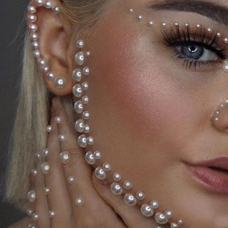 Perle adezive pentru mirese, diverse marimi, albe, Benny C3 - Pursehuit.ro