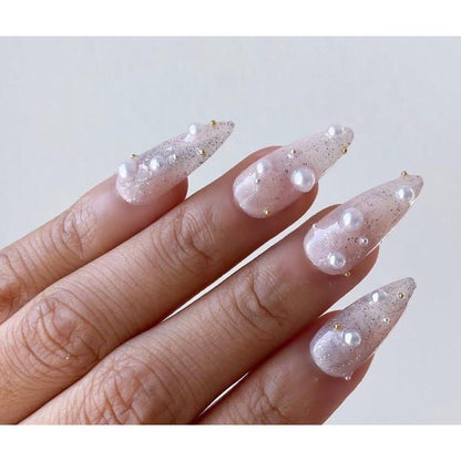 Perle adezive pentru mirese, diverse marimi, albe, Benny C3 - Pursehuit.ro