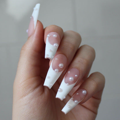 Perle adezive pentru mirese, diverse marimi, albe, Benny C3 - Pursehuit.ro