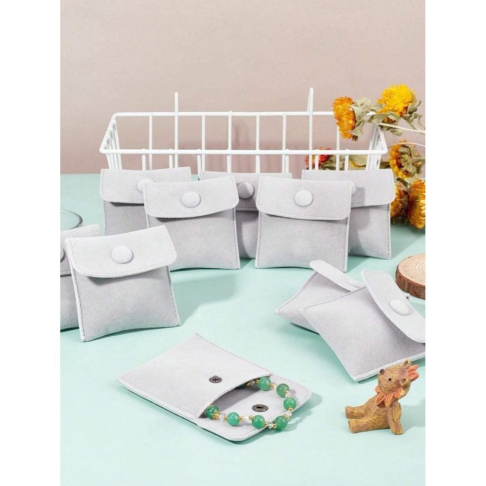 Pouch pentru cadou sau depozitare bijuterii, gri, 7 cm x 7 cm - Pursehuit.ro